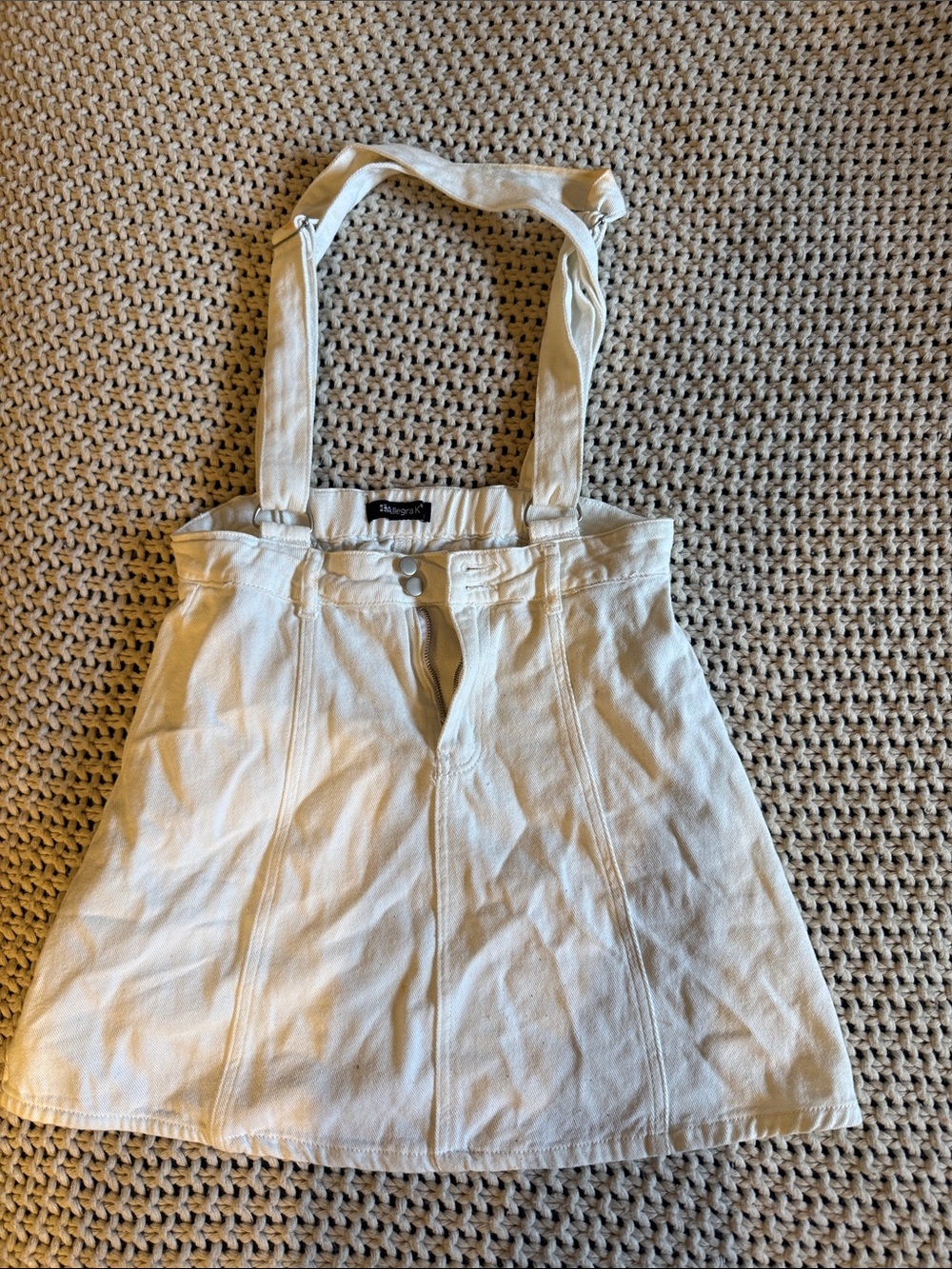 Women’s white skirt overalls